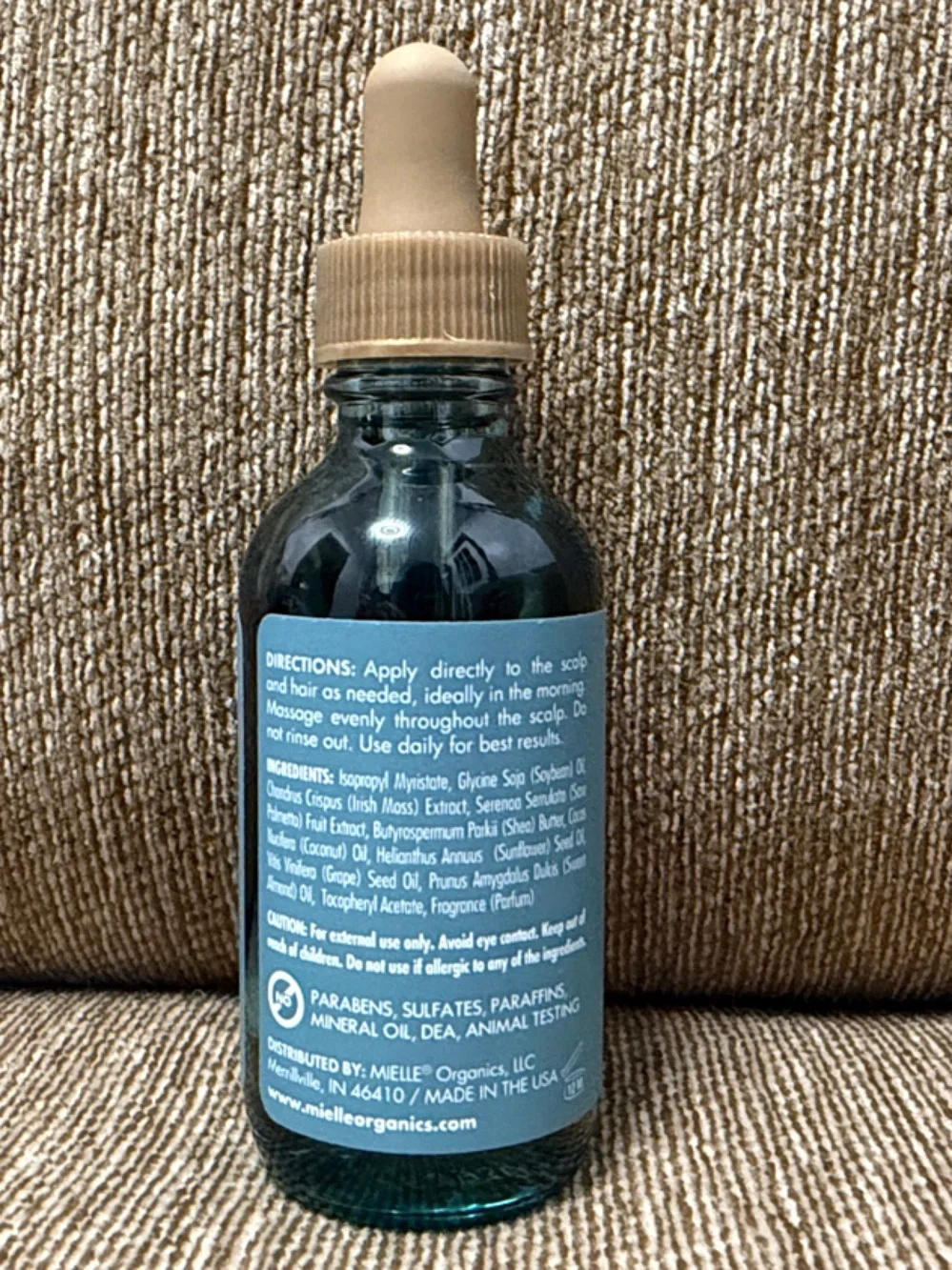 Mielle SEA Hair & Scalp Oil - Teal Bottle with Beige Dropper New